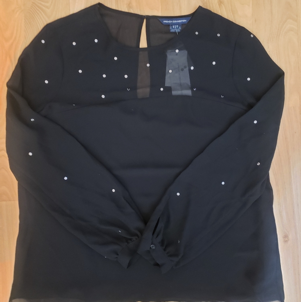 French connection long sleeve blouse